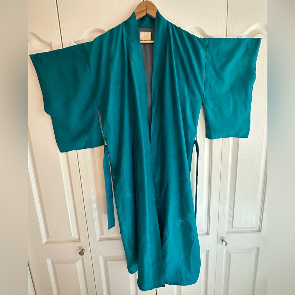 Vintage Silk Kimono Robe